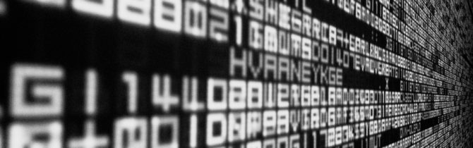 Code on black
