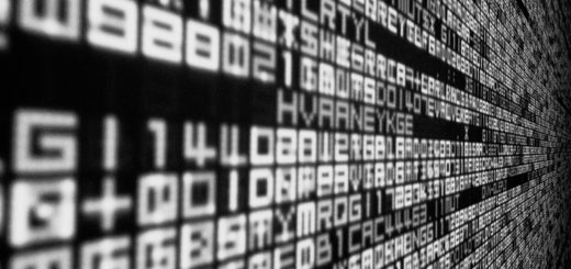 Code on black
