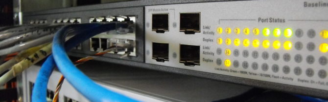 Ethernet switch with cables