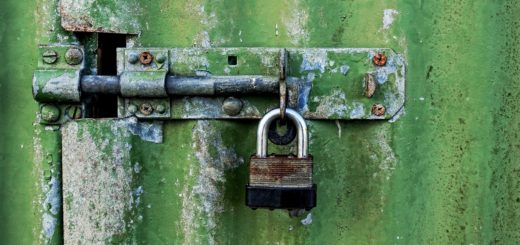 Old, rusty padlock