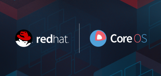 Red Hat logo and CoreOS logo