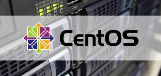CentOS Logo with server background