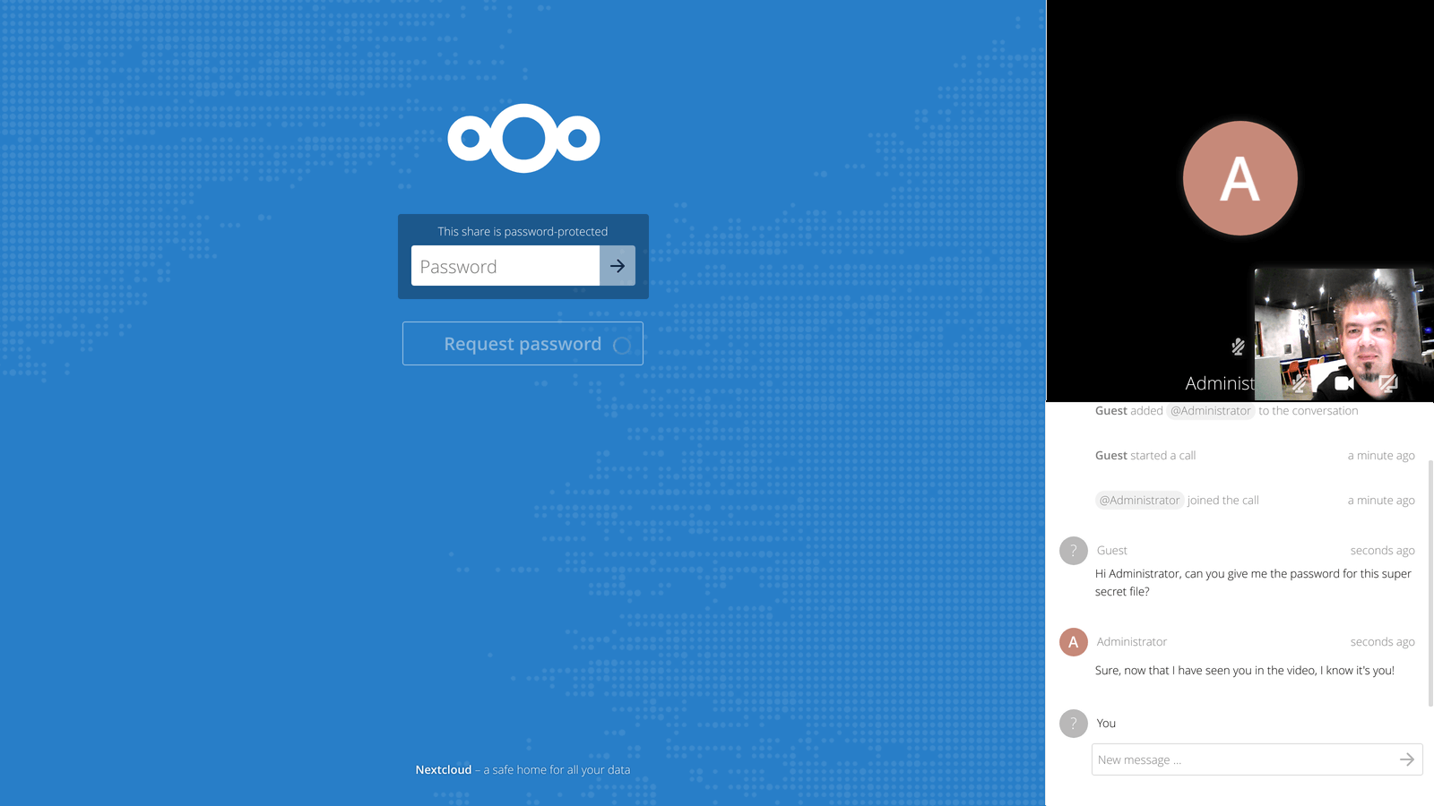 NextCloud 14 Talk video verification