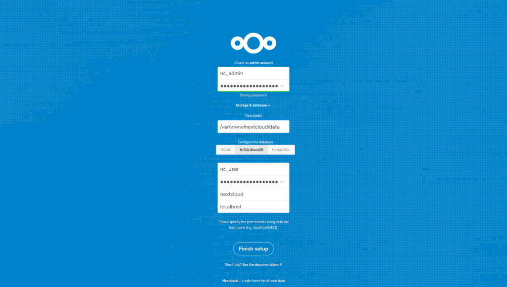 Nextcloud 16 Installation