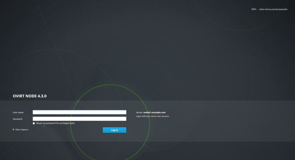 oVirt node 4.3 Cockpit