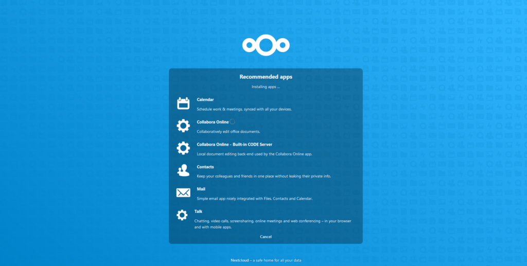 NextCloud 19 installing apps